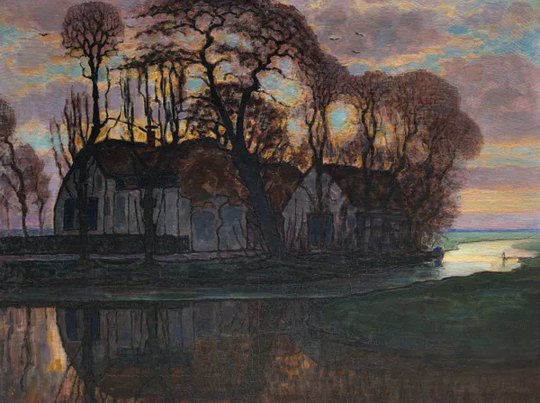 Farm Near Duivendrecht, in the Evening av Piet Mondrian
