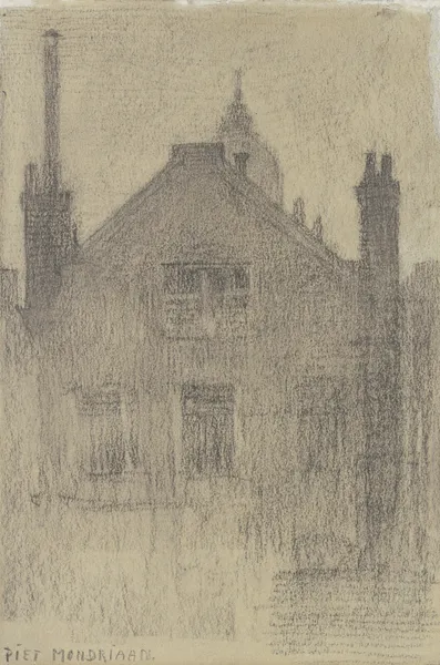 Upper Façade of House on the Hemonylaan, Amsterdam av Piet Mondrian