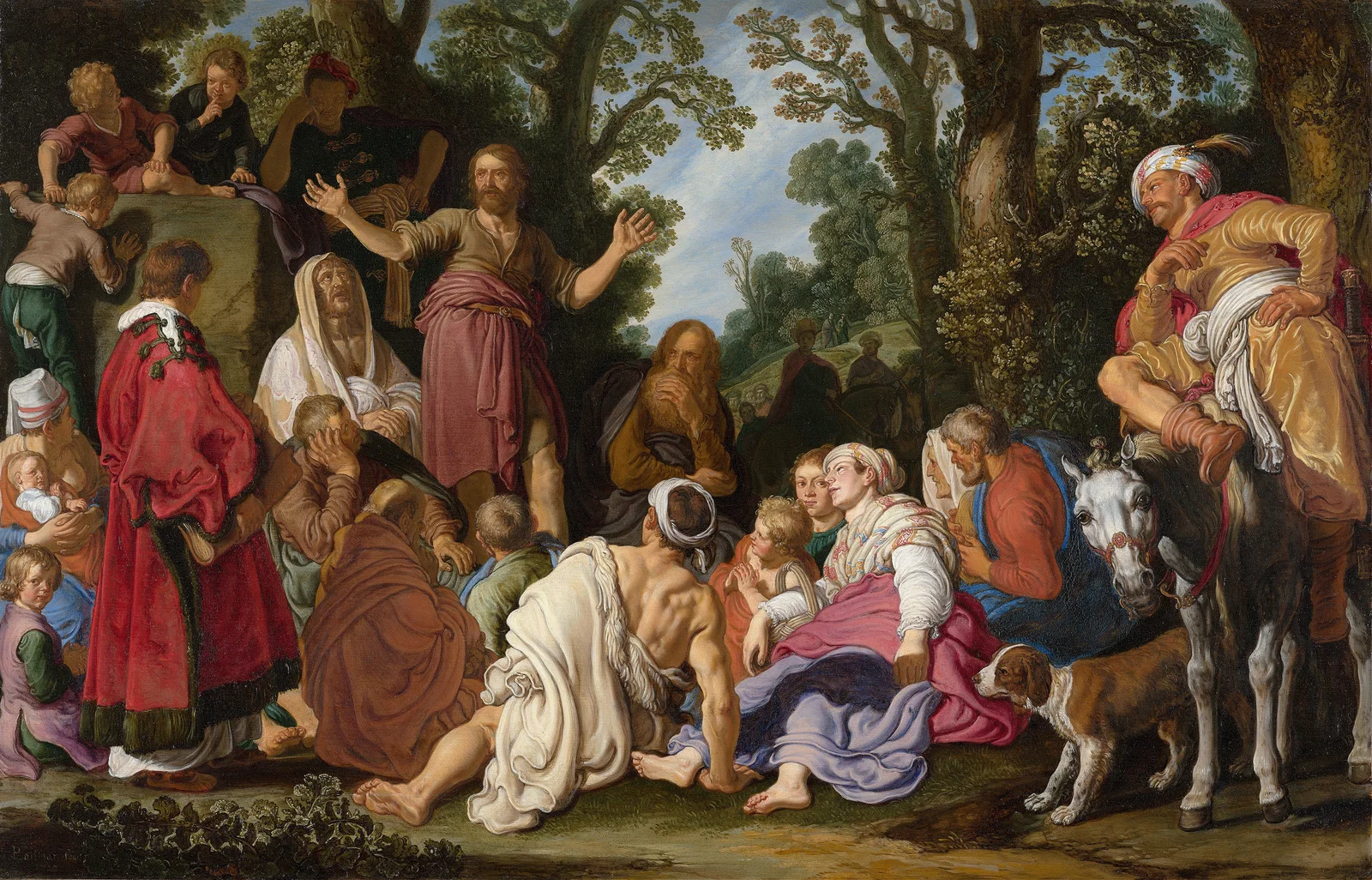 St John the Baptist Preaching av Pieter Lastman
