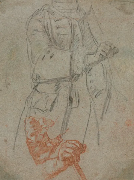 Studies of a Costume, Sleeve, and Hand av Pietro Longhi