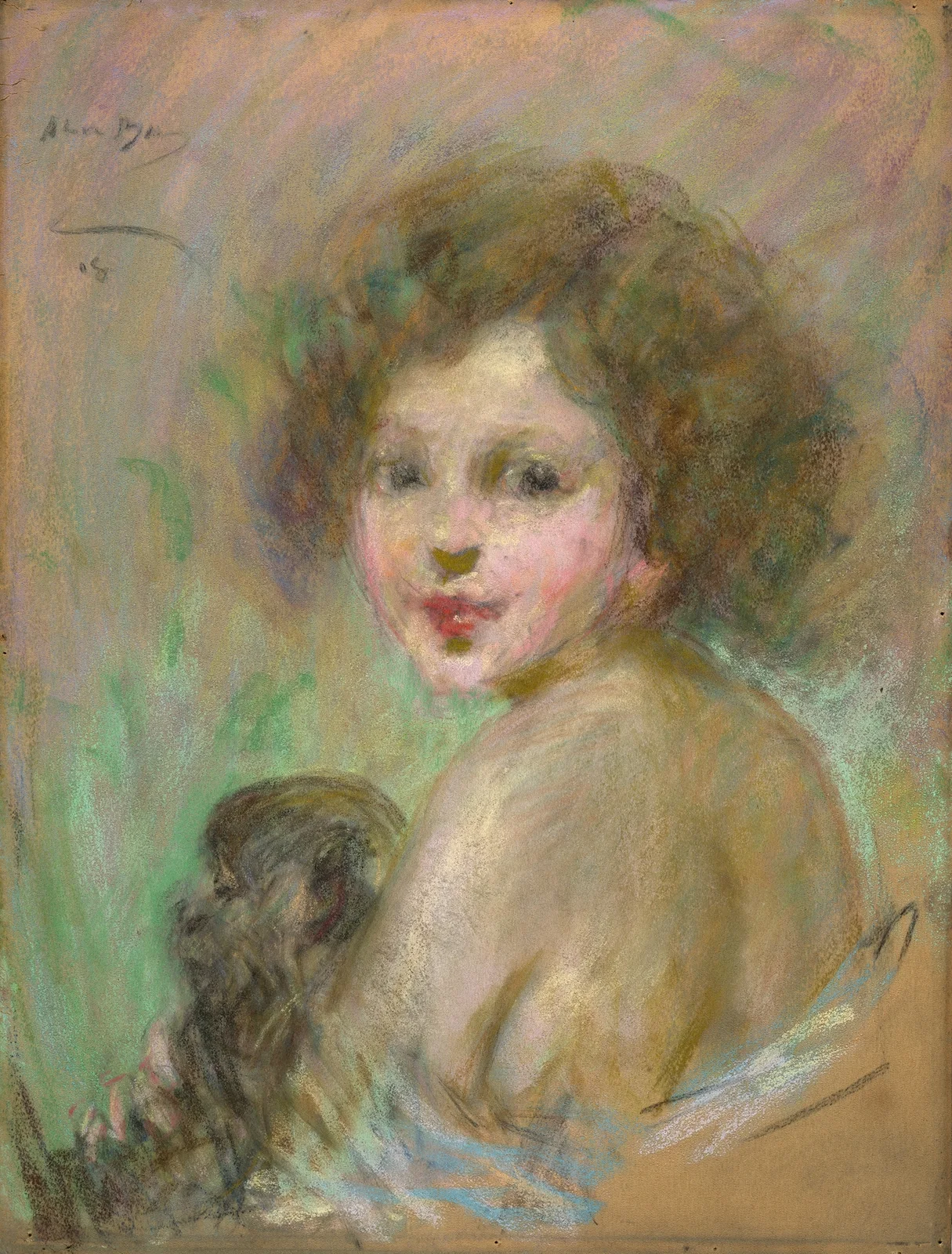 Child with Monkey av Alice Pike Barney
