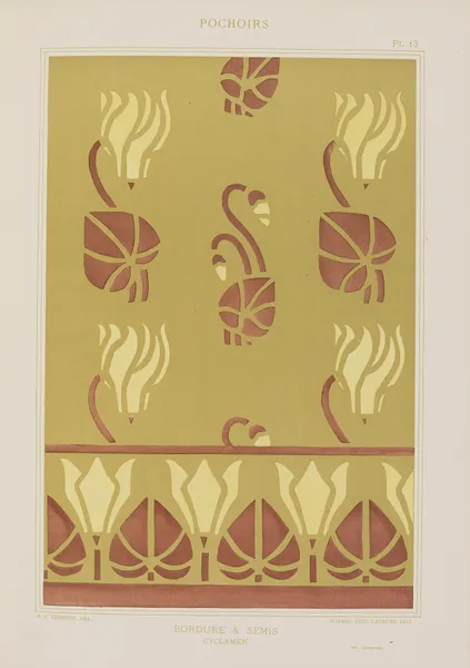 Bordure et Semis, Cyclamen av Maurice Pillard Verneuil