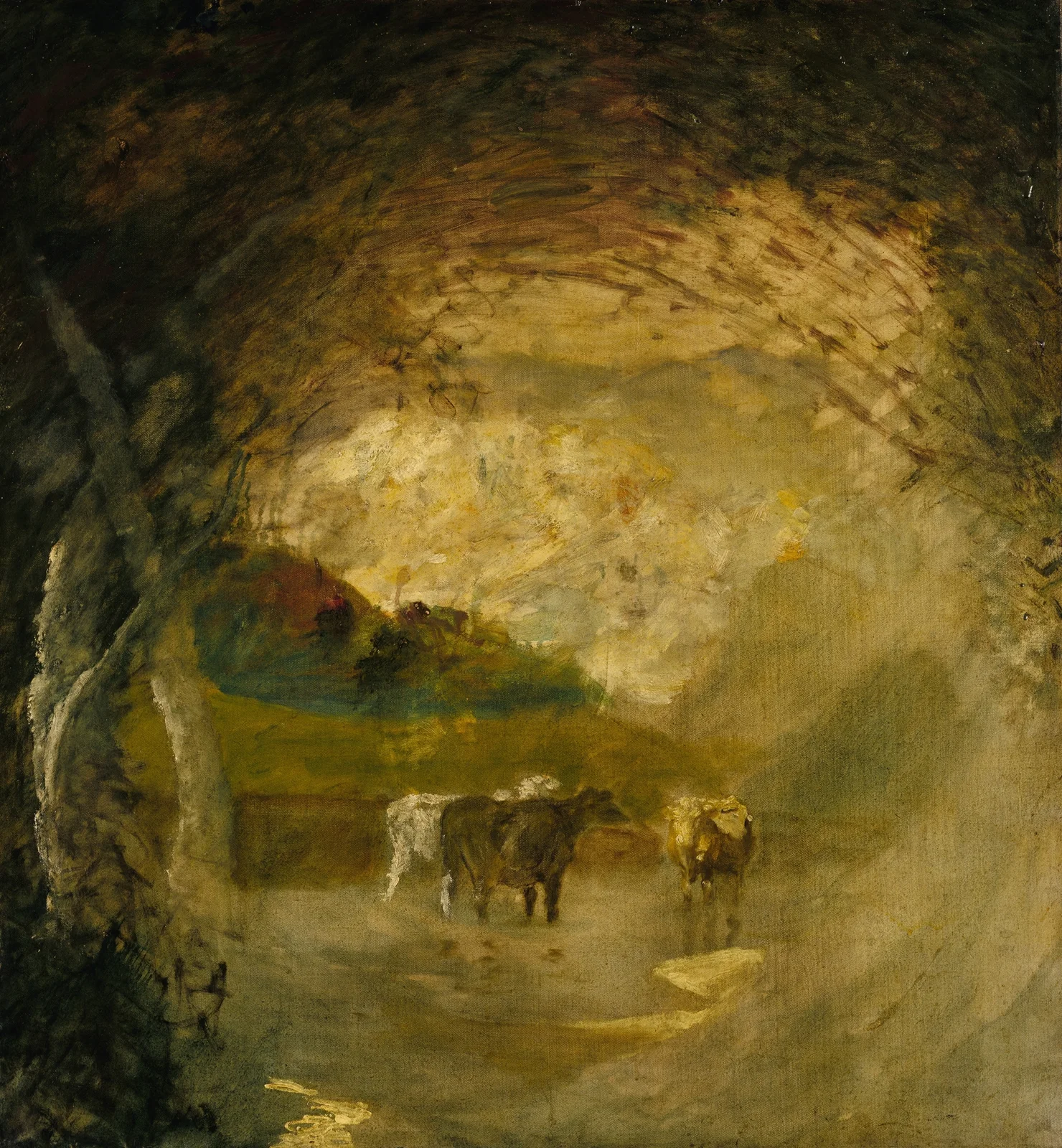 Landscape With Trees And Cattle av Albert Pinkham Ryder