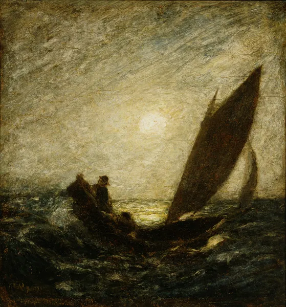 With Sloping Mast And Dipping Prow av Albert Pinkham Ryder