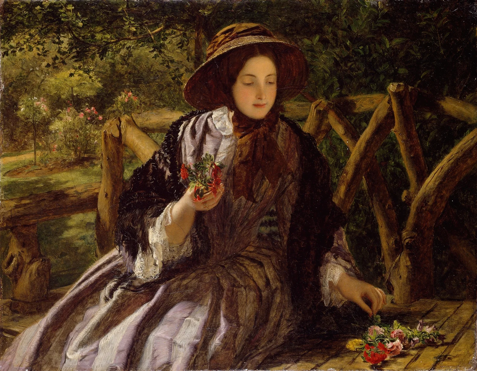 Garden Flowers (Making A Posy) av William Powell Frith
