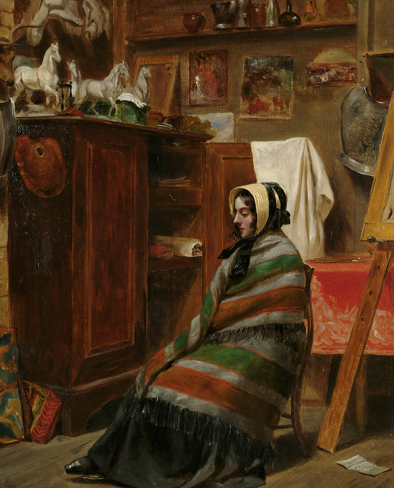 Model In A Cluttered Studio av William Powell Frith
