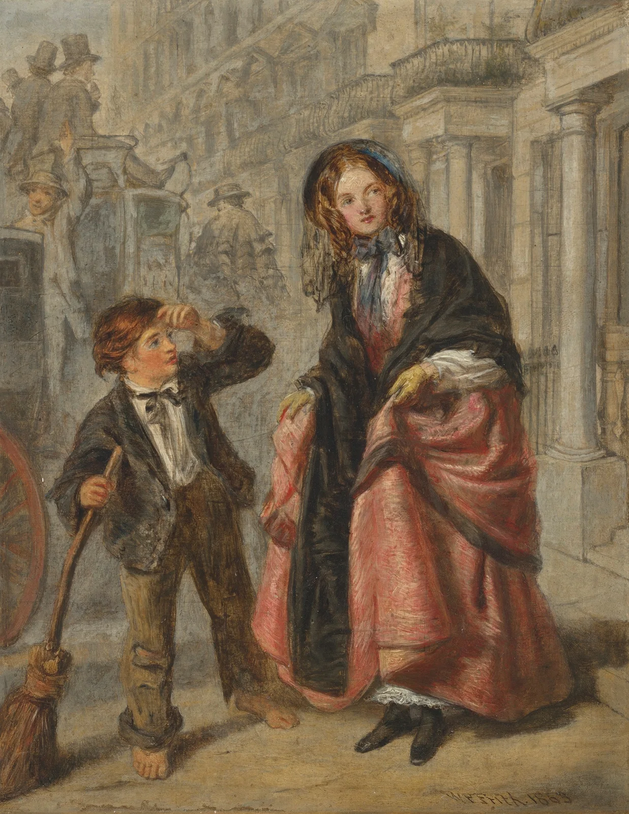 The crossing sweeper av William Powell Frith