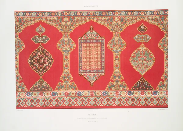 Arabesques; Heitha; tenture de revêtement des lambris (XVIIIe. siècle) av Émile Prisse d'Avennes