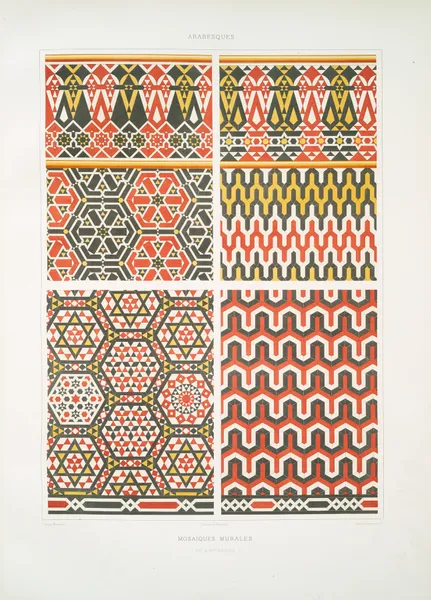 Arabesques; mosaïques murales (XIIe. & XIVe. siècles), 1877 – nr 2 av Émile Prisse d'Avennes