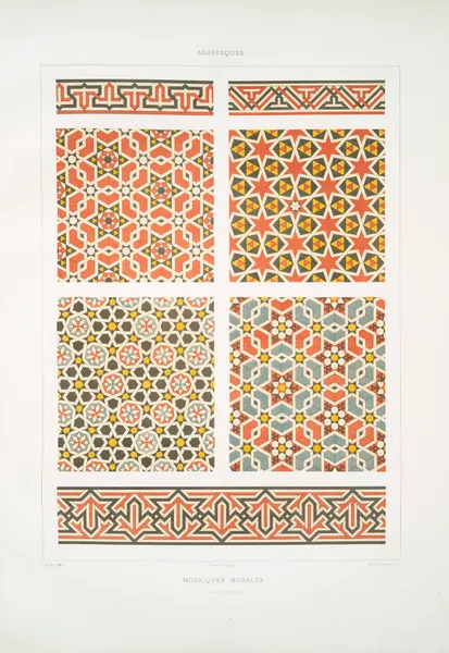 Arabesques; mosaïques murales (XVe. & XVIe. siècles), 1877 – nr 1 av Émile Prisse d'Avennes