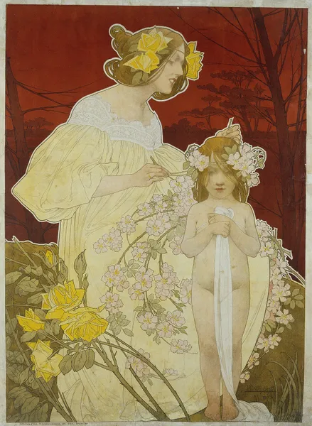 Palais de la Femme. Exposition de 1900 av Henri Privat-Livemont