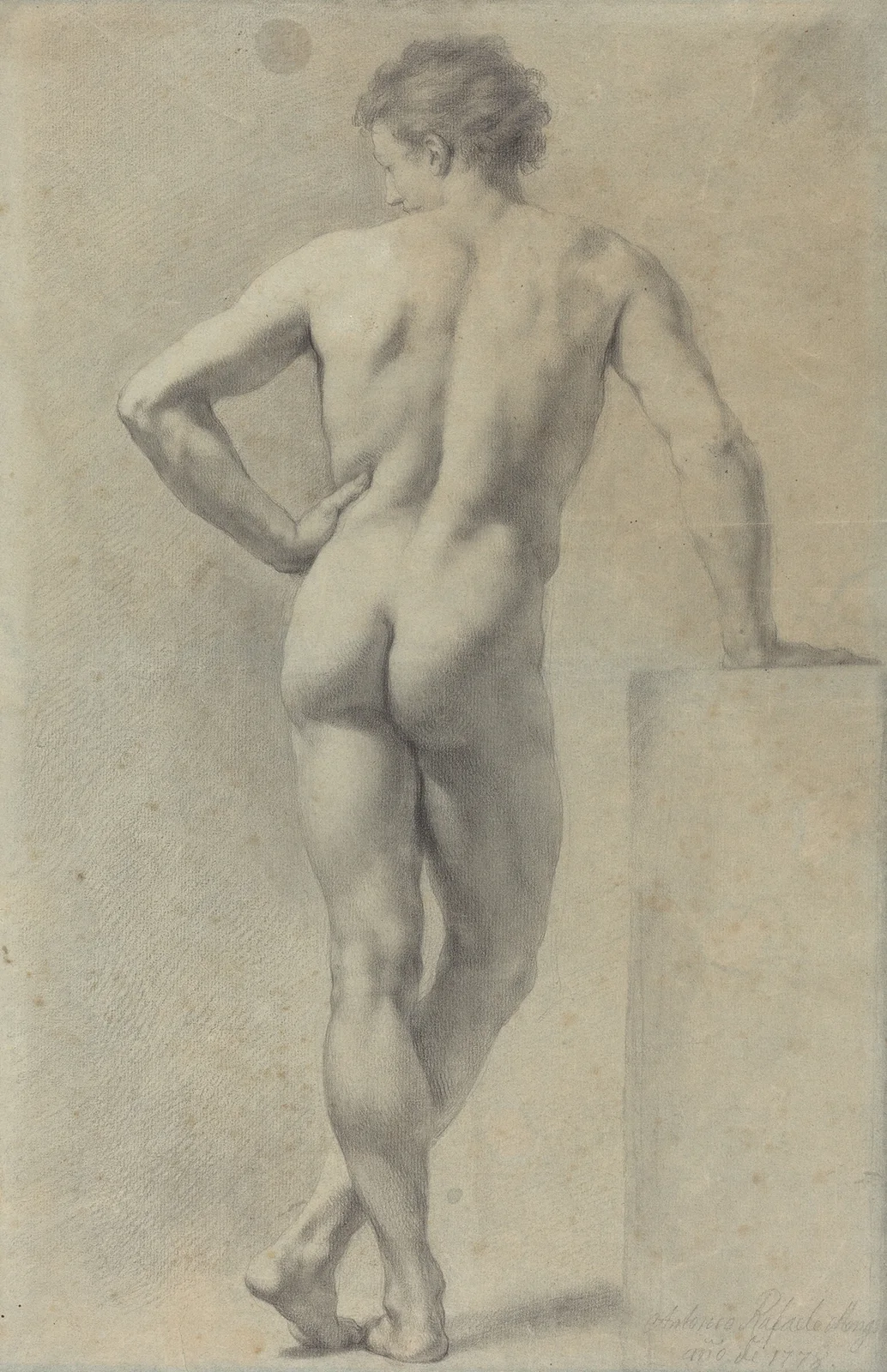 Male Nude Study av Anton Raphael Mengs