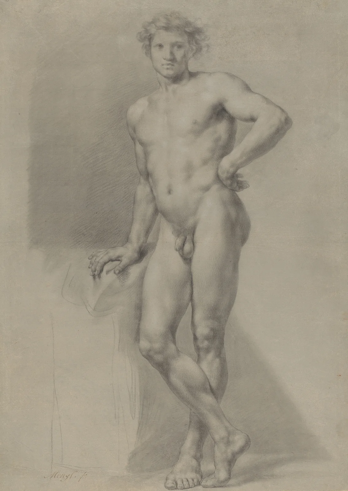 Male Nude Study av Anton Raphael Mengs