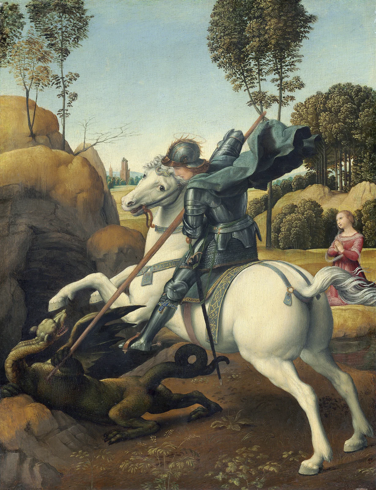 Saint George and the Dragon av Raphael