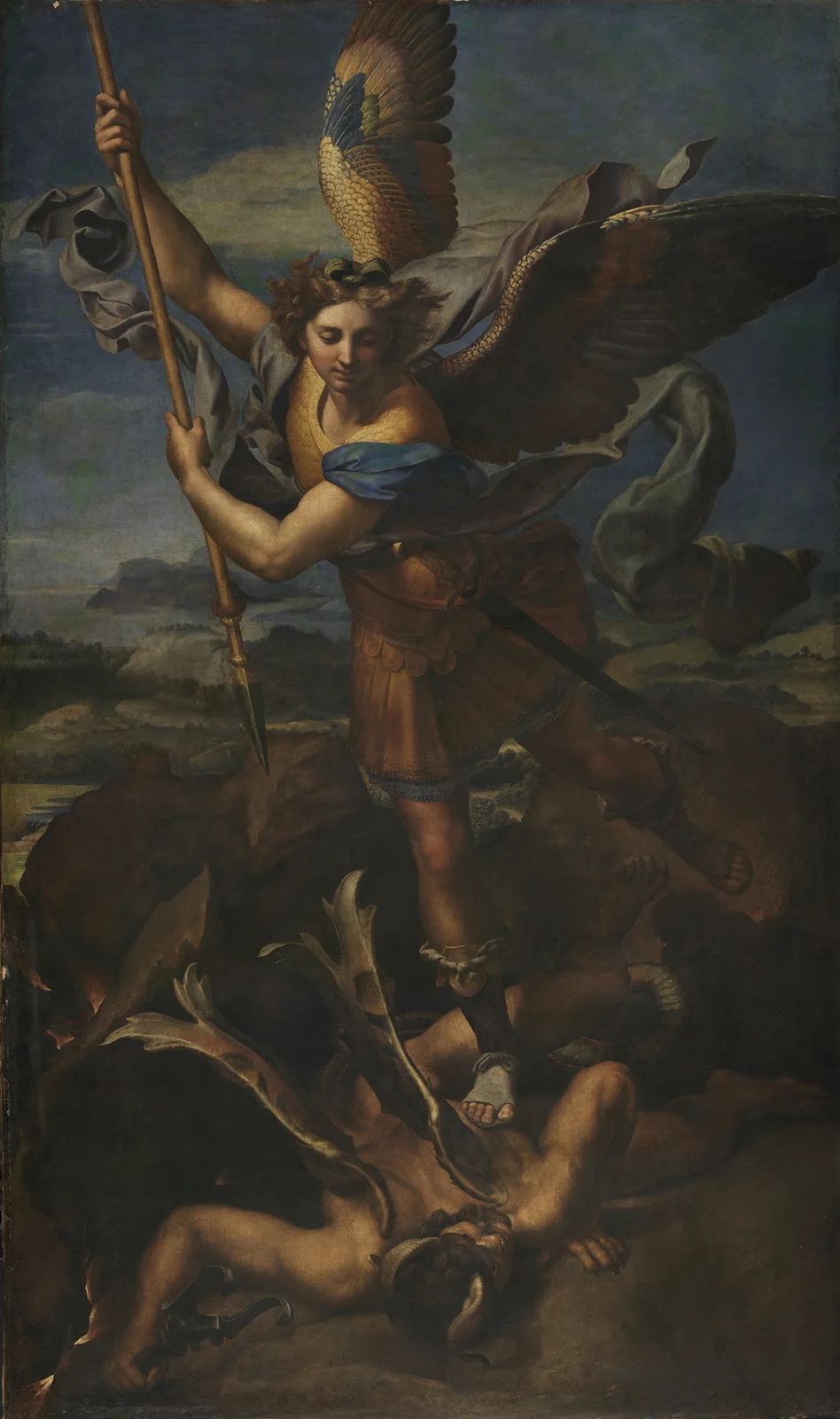 Saint Michael Vanquishing Satan av Raphael