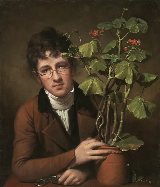 Rubens Peale with a Geranium av Rembrandt Peale