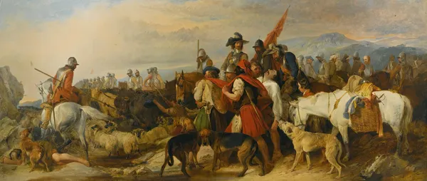 The Death Of Sir William Lambton av Richard Ansdell