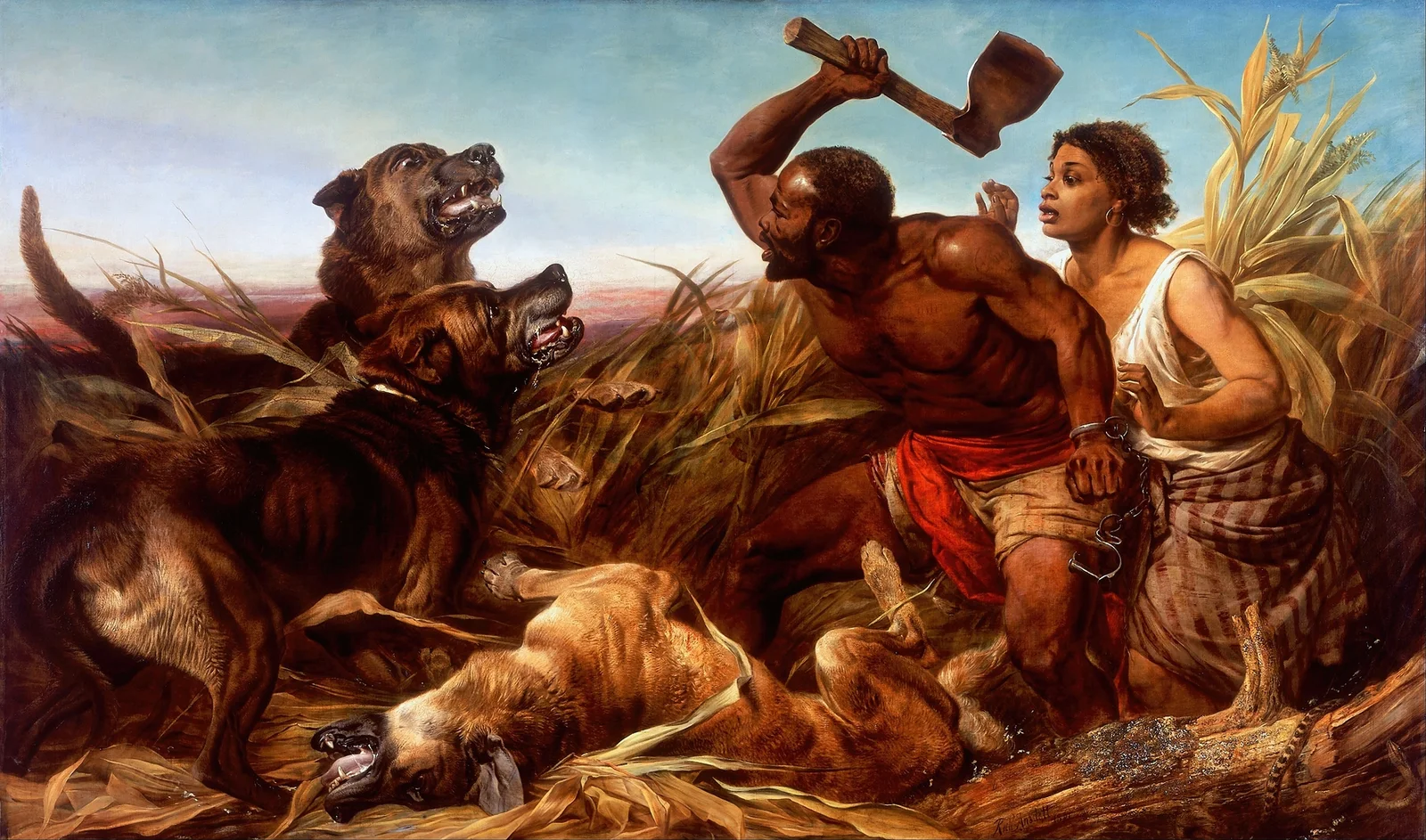 The Hunted Slaves av Richard Ansdell