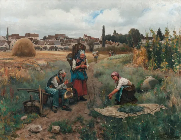 A restful moment av Daniel Ridgway Knight