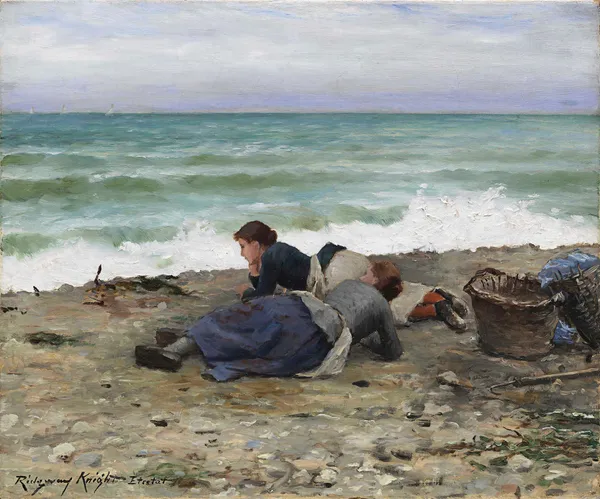 High Tide, Étretat av Daniel Ridgway Knight