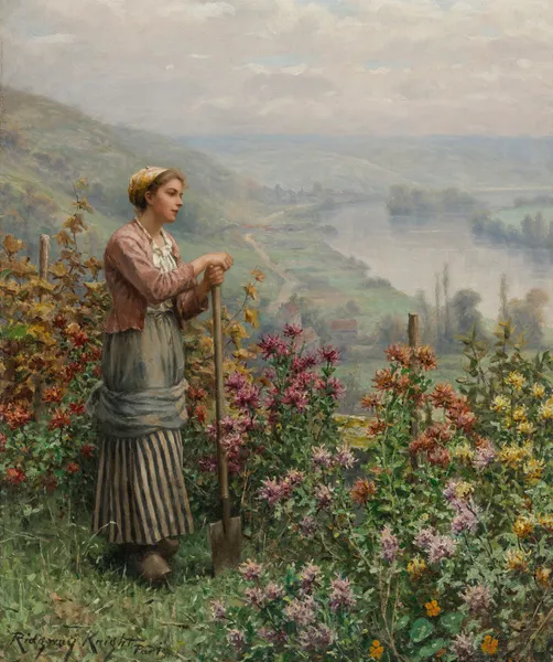 Pensées d’automne av Daniel Ridgway Knight