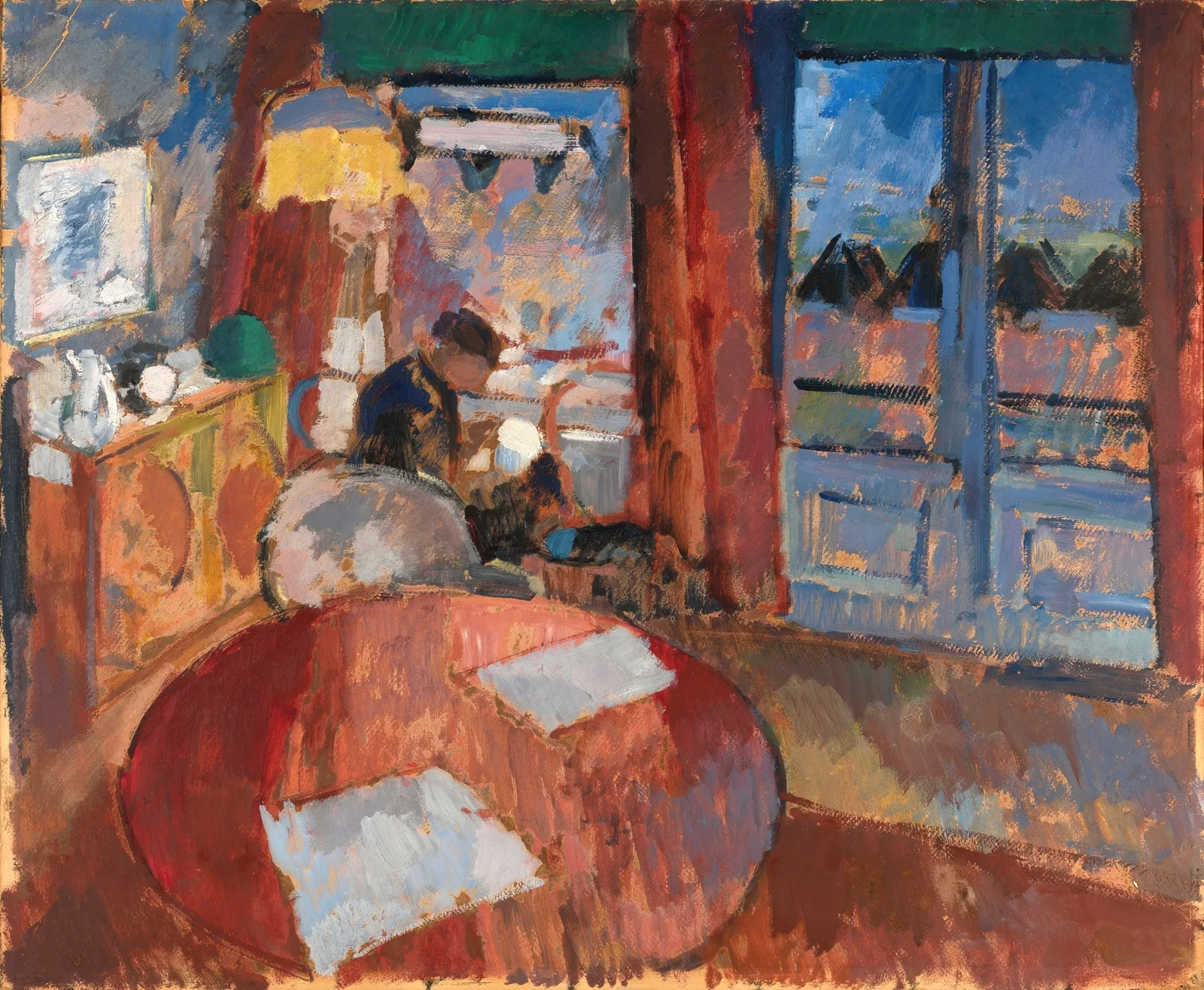 Interior with Embroiderer av Rik Wouters