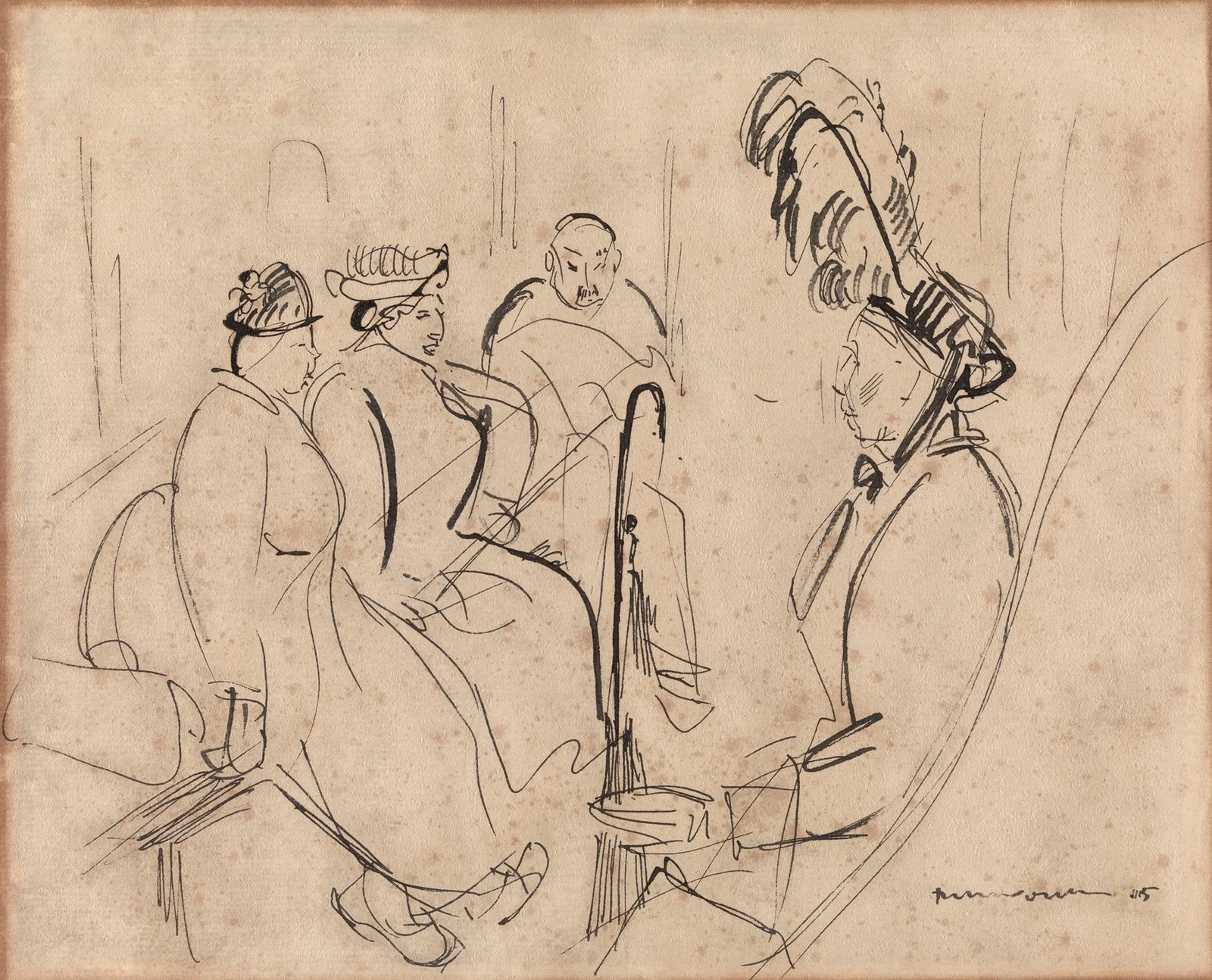On the Train av Rik Wouters