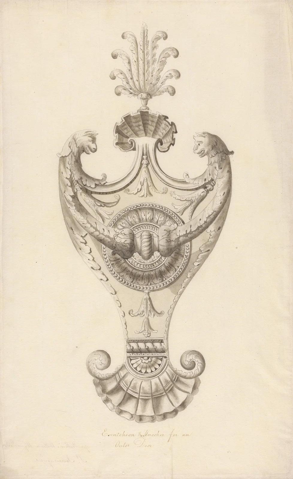 Design for a Door-knocker av Robert Adam
