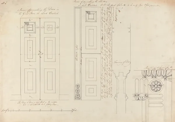 Headfort House: Great Room Door and Panel av Robert Adam