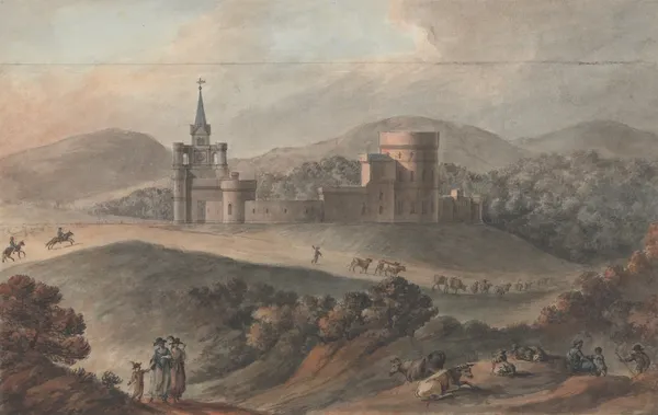 Study for a Stable Court of Kirkdale, Wigtownshire, Scotland av Robert Adam