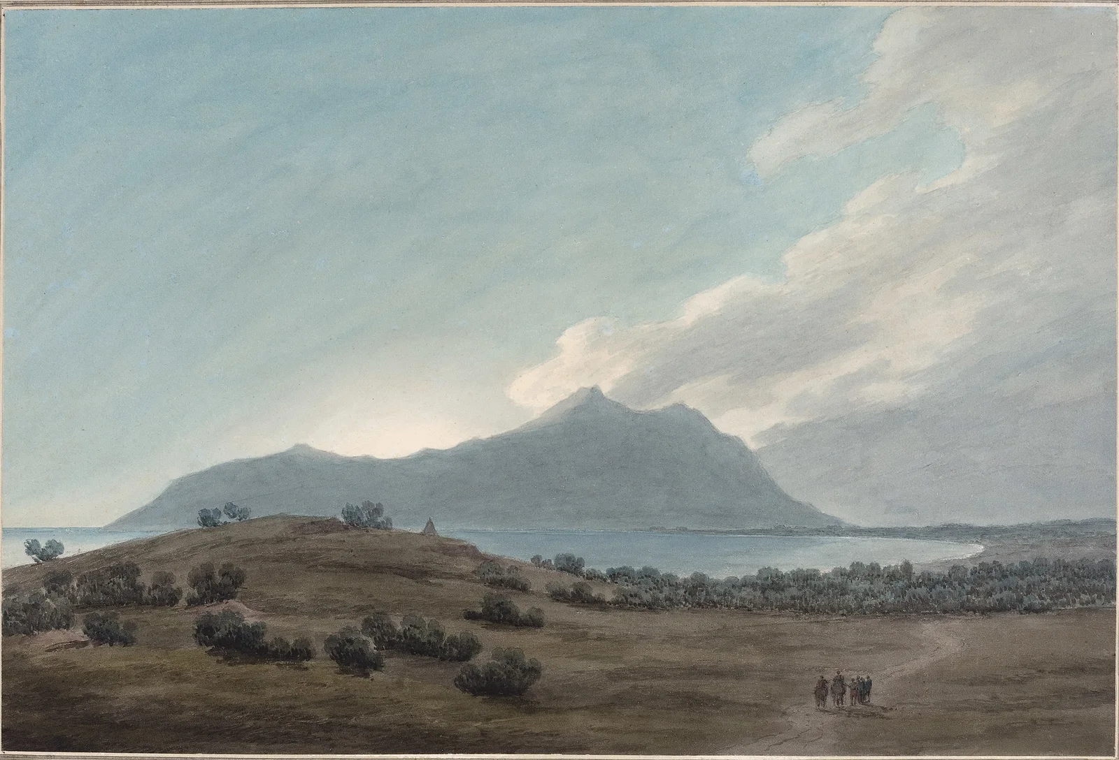 Monte Circeo at Sunset av John Robert Cozens