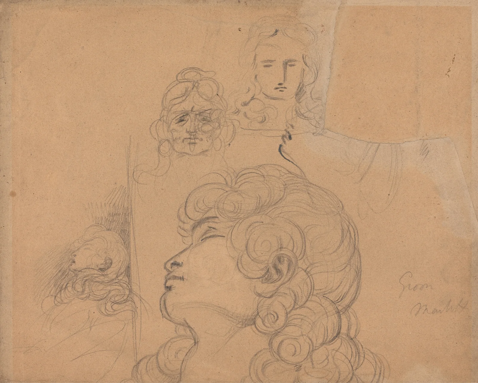 Sketches for a Scene from ‘Macbeth’ av Benjamin Robert Haydon