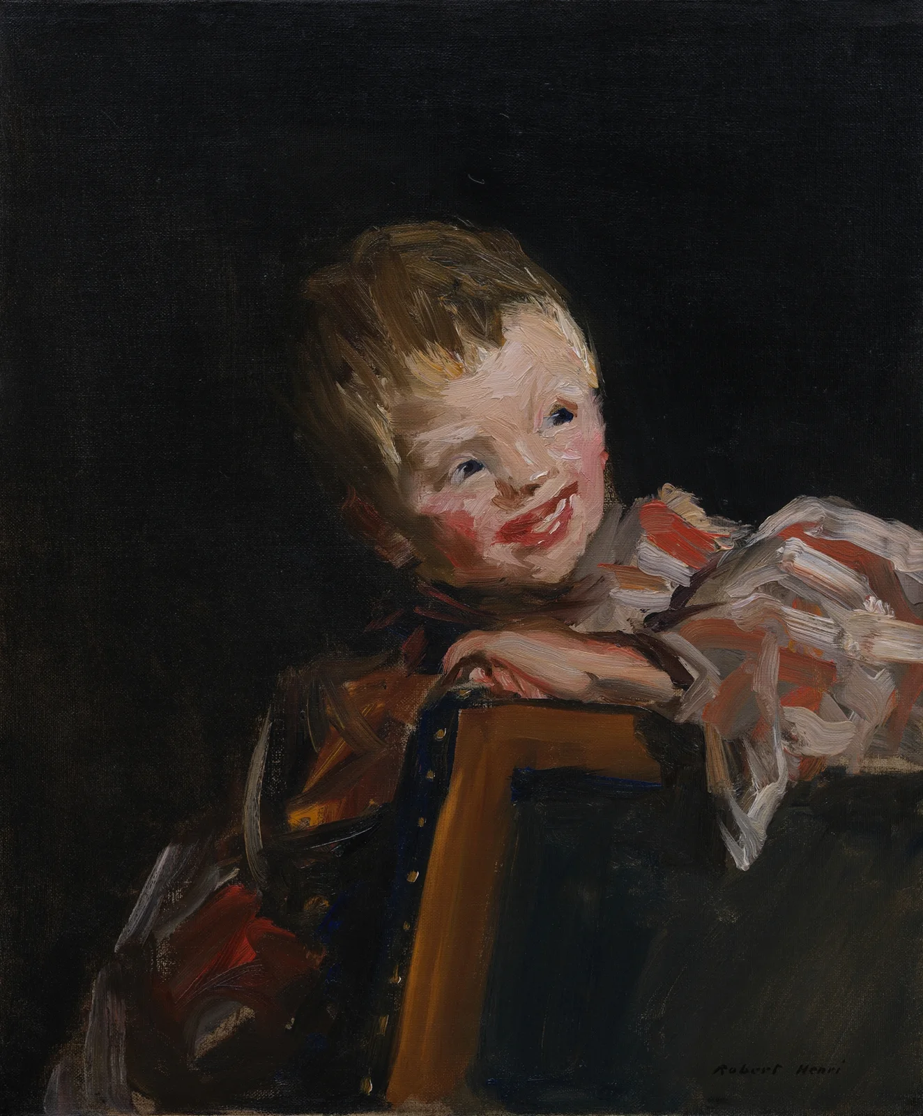 Cory (Cori Looking Over the Back of a Chair) av Robert Henri