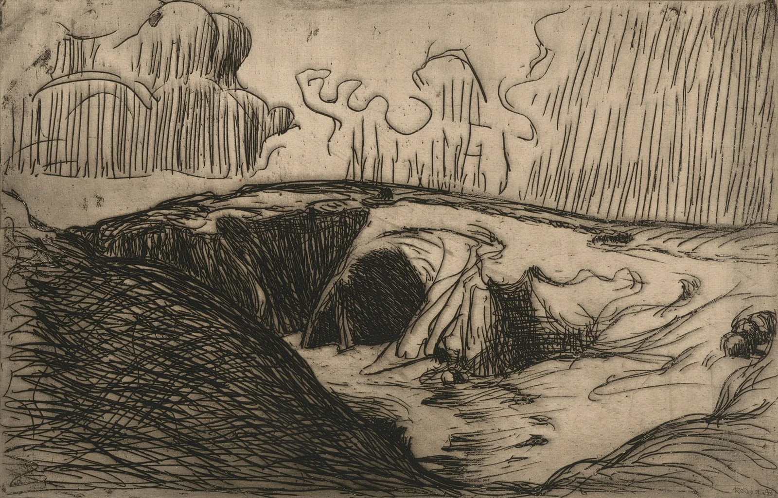 La falaise av Roderic O'Conor