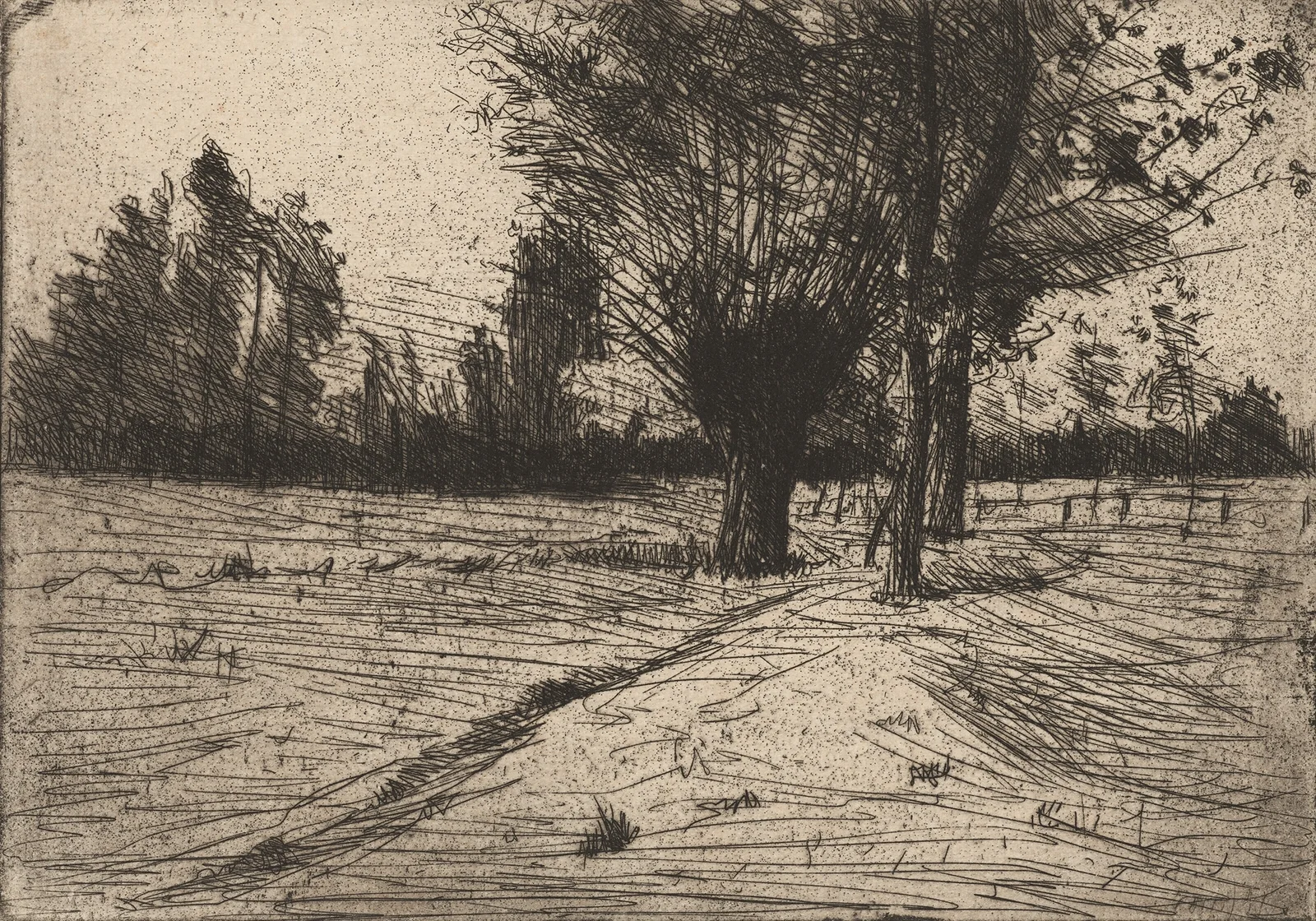 Paysage avec des arbres av Roderic O'Conor