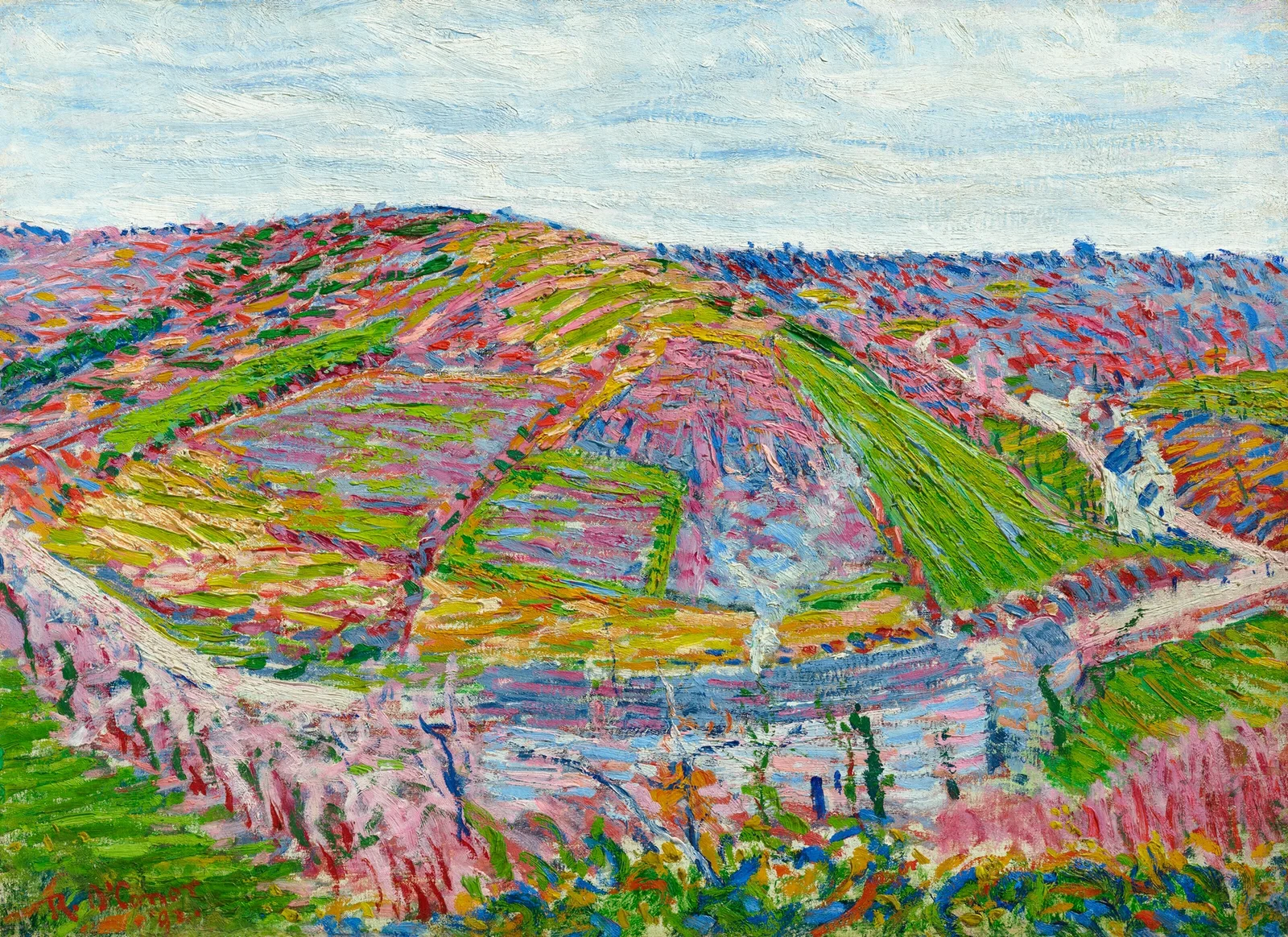 Paysage, Pont Aven av Roderic O'Conor