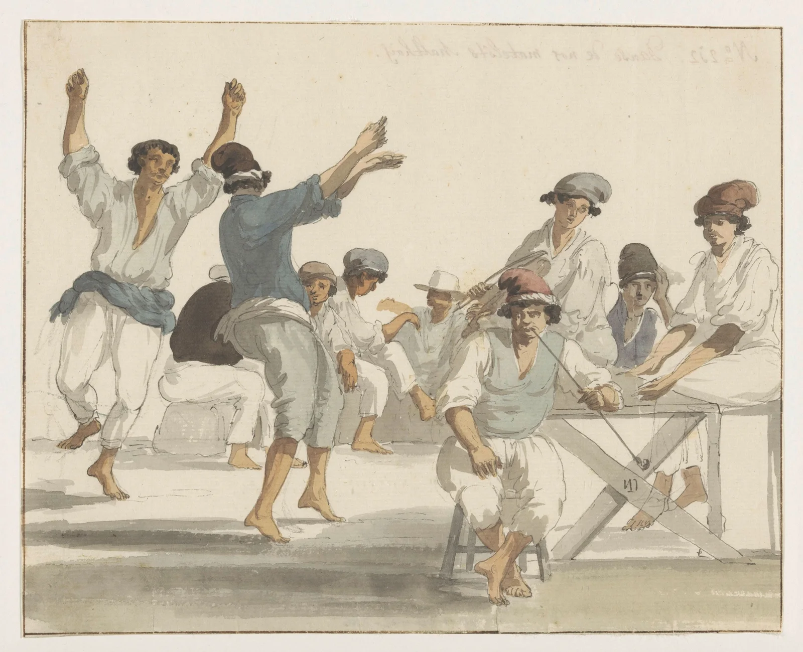 Dansende maltezer matrozen av Abraham-Louis-Rodolphe Ducros