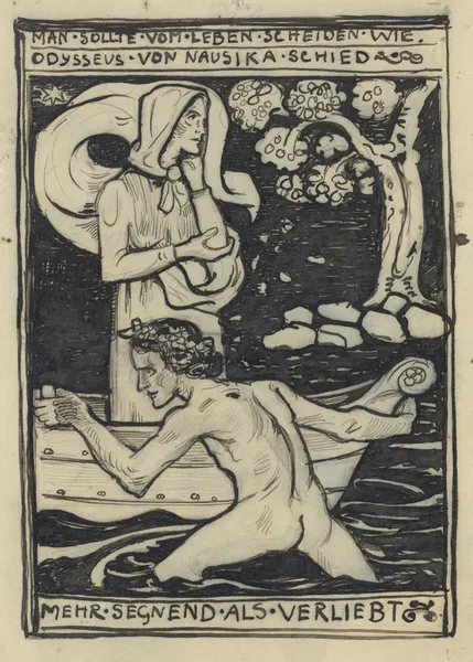 Het afscheid van Odysseus en Naussikaä av Richard Nicolaüs Roland Holst