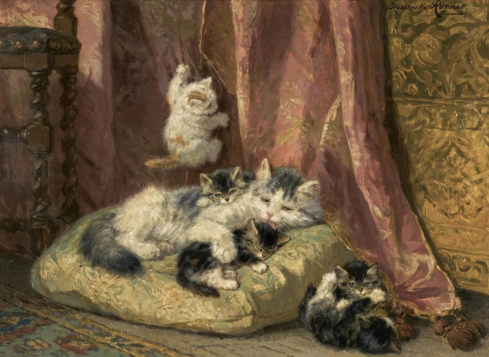 Kittens at Play av Henriëtte Ronner-Knip