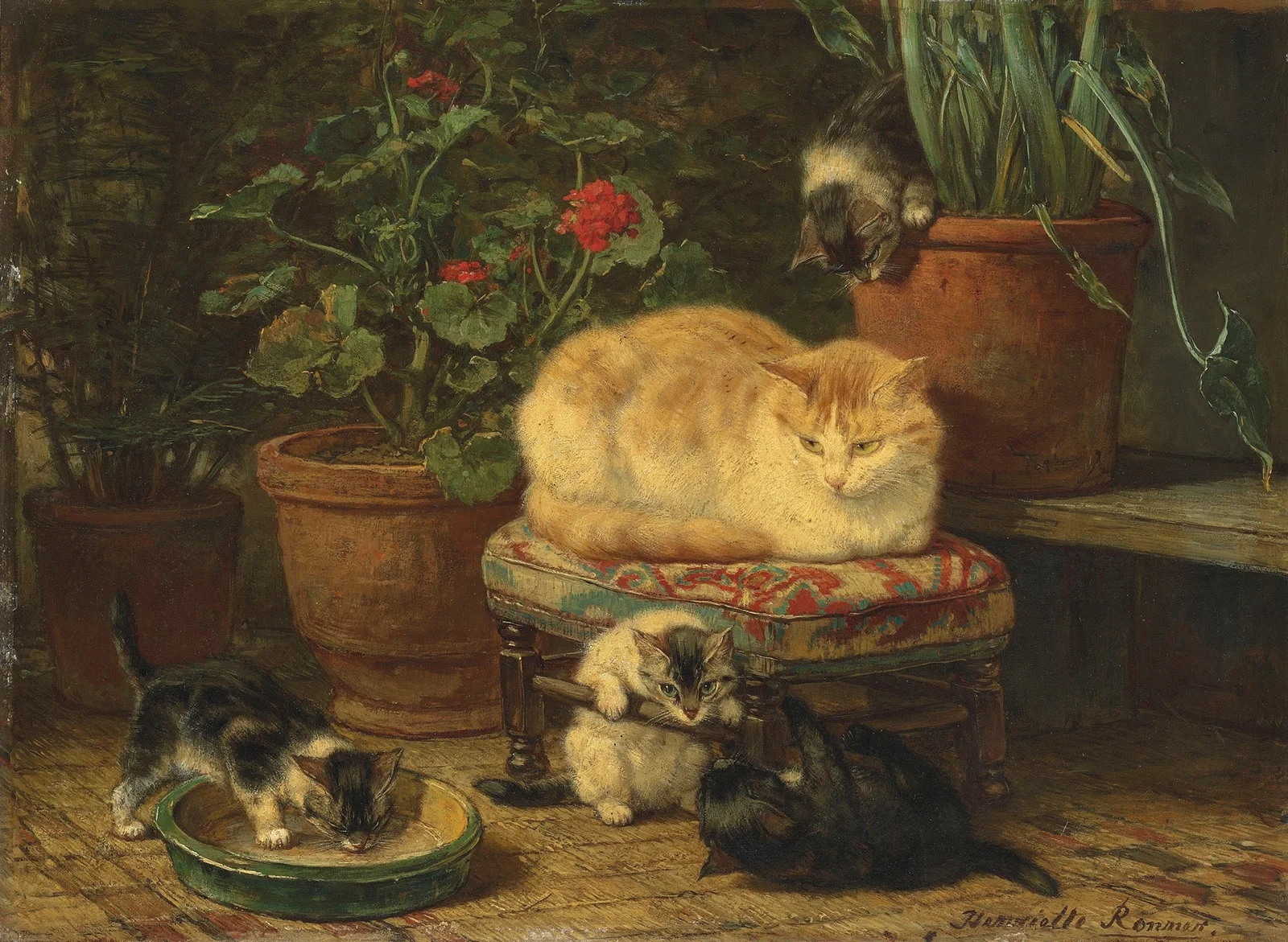 Kittens At Play av Henriëtte Ronner-Knip