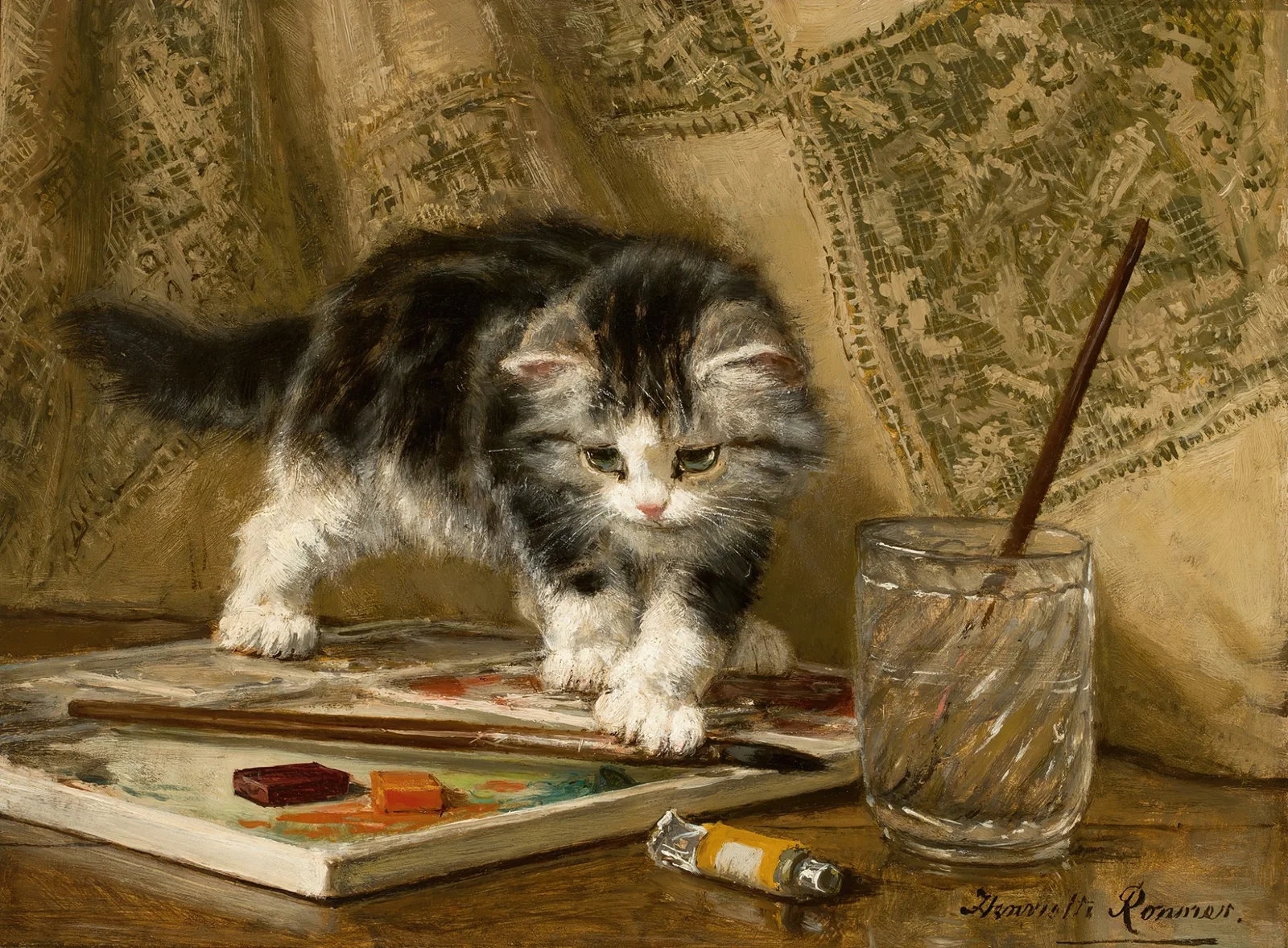 The Young Artist av Henriëtte Ronner-Knip