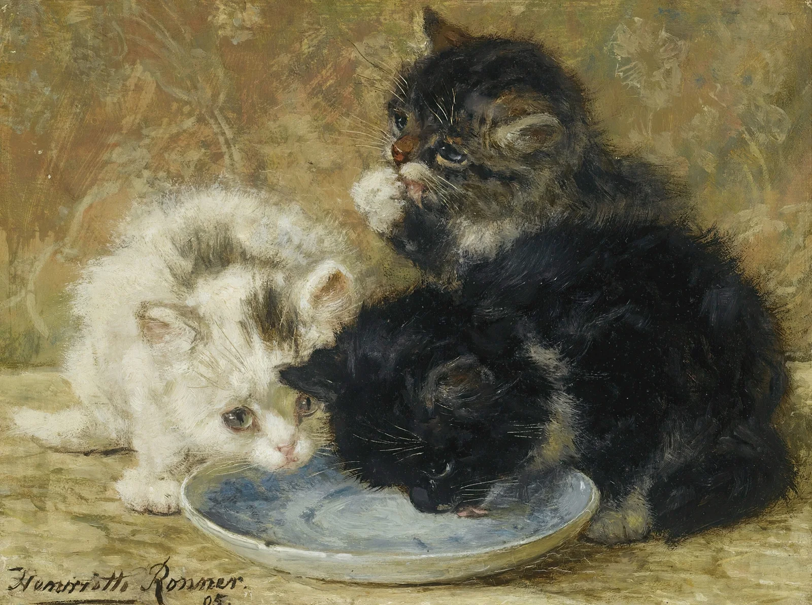 Three kittens av Henriëtte Ronner-Knip