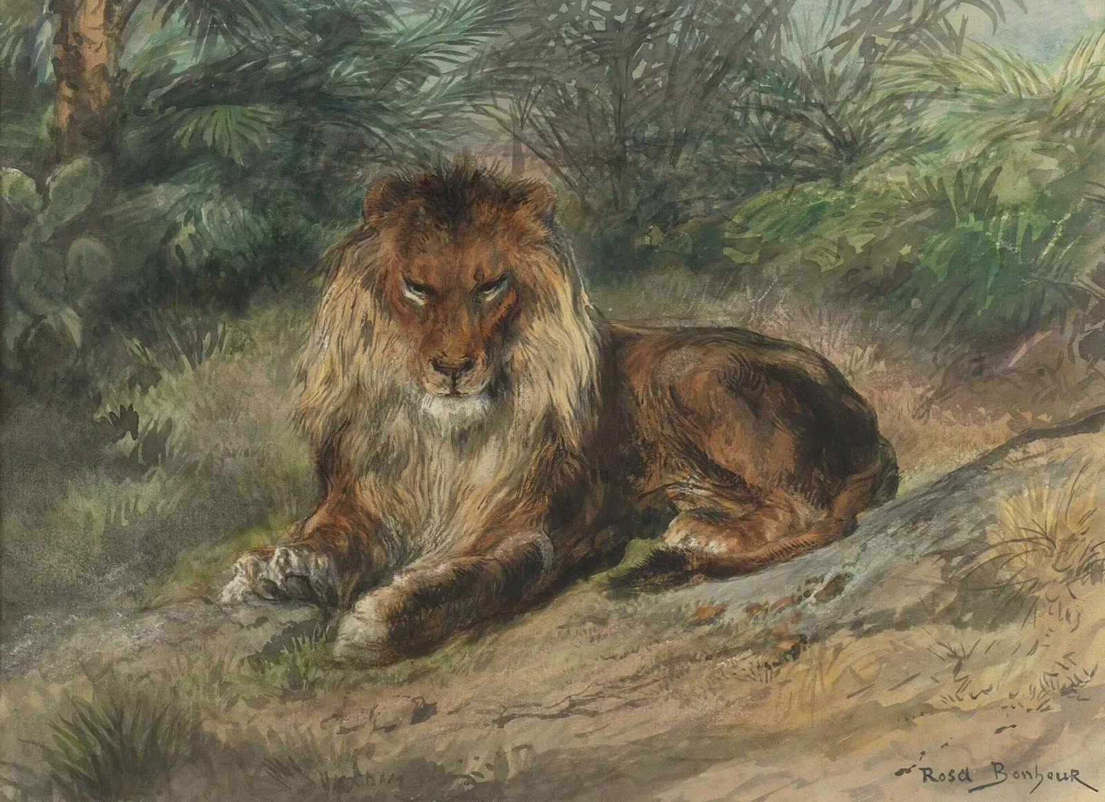 The Old Monarch av Rosa Bonheur