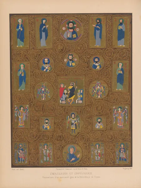 Couverture d’un manuscrit grec de la Bibliothèque de Nienne av Joseph Rose Lemercier