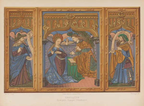 Email peint, Triptique, l’Annonciation av Joseph Rose Lemercier