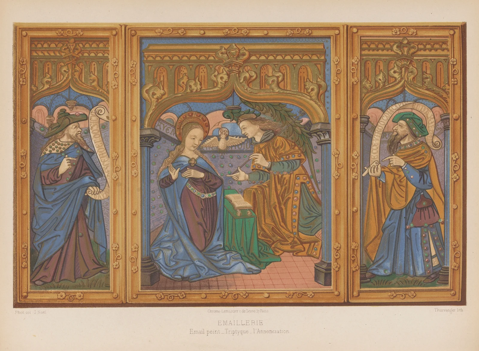 Email peint, Triptique, l’Annonciation av Joseph Rose Lemercier