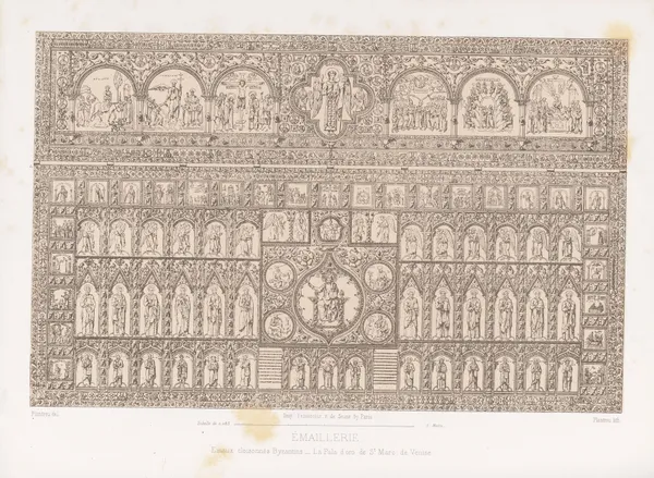 Emaux cloisonnés Byzantins, La Pala d’oro de St. Marc de Venise av Joseph Rose Lemercier