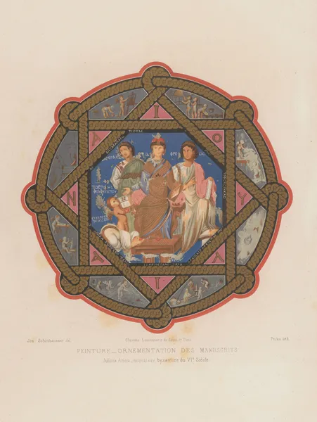 Juliana Anicia, miniature byzantine du VIe siècle av Joseph Rose Lemercier