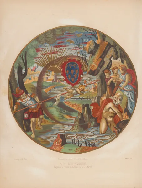 Majolica à reflets métalliques de F. Xanto av Joseph Rose Lemercier