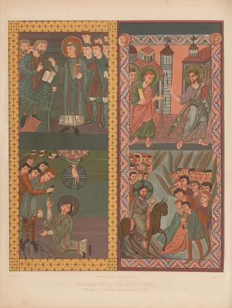 Miniatures tirées d’un manuscrit du Xe Siècle av Joseph Rose Lemercier